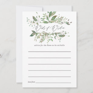 Greenery Geometric Baby shower Mam Advice Advieskaart