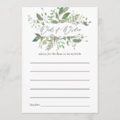 Greenery Geometric Baby shower Mam Advice Advieskaart (Voorkant)
