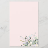 Greenery Geometric Bridal Word Scramble Game Flyer (Achterkant)