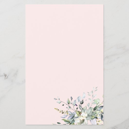 Greenery Geometric Bridal Word Scramble Game Flyer (Achterkant)