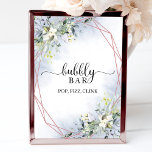 Greenery Geometric Bubble Bar Pop Fizz Clink Sign. Poster<br><div class="desc">Greenery Geometric Bubble Bar Pop Fizz Clink Sign.</div>