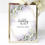 Greenery Geometric Bubble Bar Pop Fizz Clink Sign. Poster<br><div class="desc">Greenery Geometric Bubble Bar Pop Fizz Clink Sign.</div>