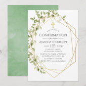 Greenery Geometric Confirmation Kaart (Voorkant / Achterkant)