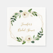 Greenery Geometric Floral Vrijgezellenfeest Servet (Voorkant)