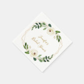 Greenery Geometric Floral Vrijgezellenfeest Servet (Hoek)