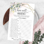 Greenery Geometric hoe goed ken je de bride? Flyer<br><div class="desc">Greenery Geometric hoe goed ken je de Bride Flyer?</div>