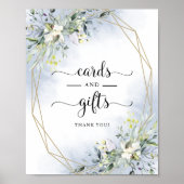 Greenery Geometric Kaarten and Gifts Sign Poster (Voorkant)