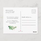 Greenery Geometric Lijst sparen het Briefkaart van (Achterkant)