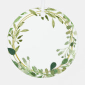 Greenery Geometric Loving Memorial of Father Metalen Ornament (Achterkant)