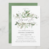 Greenery Geometric Sip en Zie Kaart (Voorkant / Achterkant)