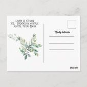 Greenery geometric verander de datum briefkaart (Achterkant)