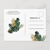 Greenery geometric verander de datum briefkaart (Achterkant)