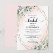 Greenery Geometric Virtual Vrijgezellenfeest Invit Kaart (Voorkant / Achterkant)