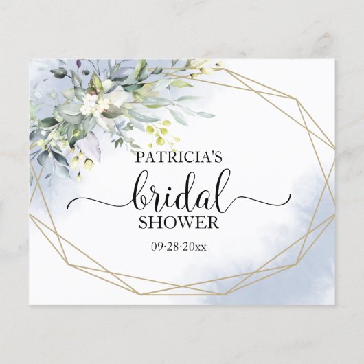 Greenery Geometric Vrijgezellenfeest Advice Cards (Achterkant)