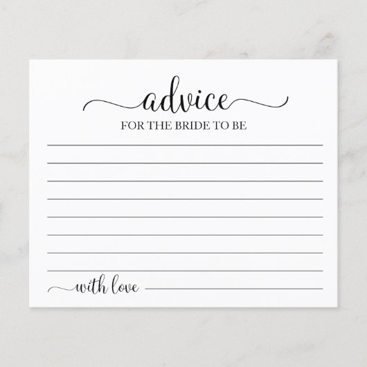 Greenery Geometric Vrijgezellenfeest Advice Cards (Voorkant)