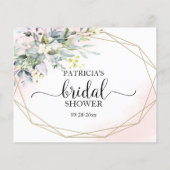 Greenery Geometric Vrijgezellenfeest Advice Cards (Achterkant)