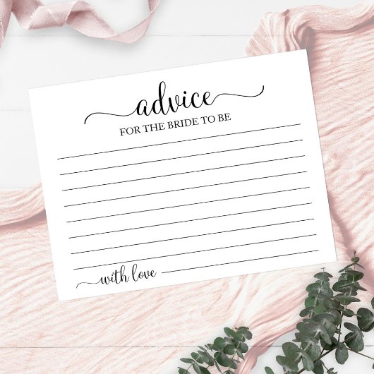 Greenery Geometric Vrijgezellenfeest Advice Cards