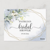 Greenery Geometric Vrijgezellenfeest Advice Cards Briefkaart (Achterkant)