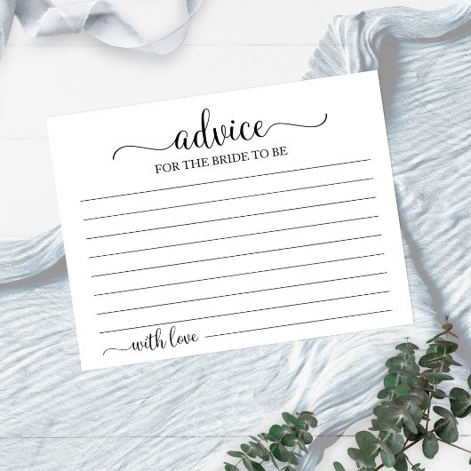 Greenery Geometric Vrijgezellenfeest Advice Cards Briefkaart