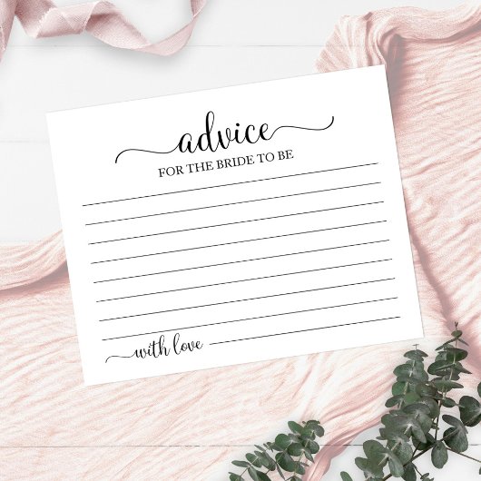 Greenery Geometric Vrijgezellenfeest Advice Cards Briefkaart