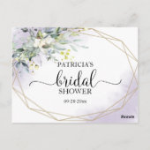 Greenery Geometric Vrijgezellenfeest Advice Cards Briefkaart (Achterkant)