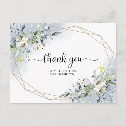 Greenery Geometric Vrijgezellenfeest Briefkaart (Voorkant)