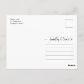 Greenery Geometric Vrijgezellenfeest Dank u Postca Briefkaart (Achterkant)