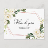 Greenery Geometric Vrijgezellenfeest Dank u Postca Briefkaart (Voorkant)