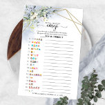 Greenery Geometric Vrijgezellenfeest Emoji Piction Flyer<br><div class="desc">OPMERKING: de antwoordsleutel is niet inbegrepen. Neem na aankoop contact met mij op om een afdrukbaar PDF-bestand met de antwoorden te krijgen.</div>