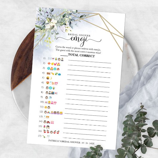 Greenery Geometric Vrijgezellenfeest Emoji Piction Flyer