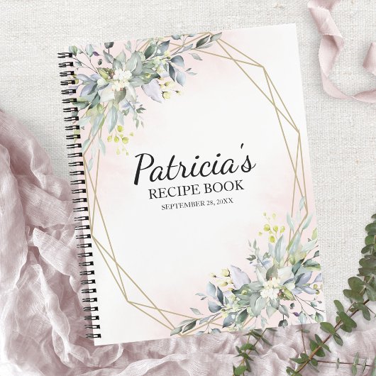 Greenery Geometric Vrijgezellenfeest Recipe Book Notitieboek