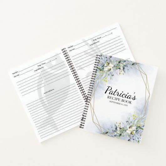 Greenery Geometric Vrijgezellenfeest Recipe Book Notitieboek (Binnen)