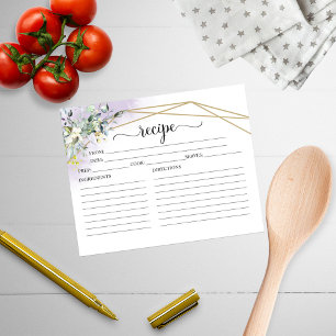 Greenery Geometric Vrijgezellenfeest Recipe Kaarte