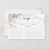 Greenery Geometric Vrijgezellenfeest Recipe Kaarte (Voorkant)