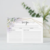 Greenery Geometric Vrijgezellenfeest Recipe Kaarte (Staand voorkant)