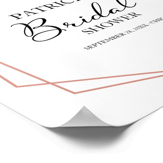 Greenery Geometric Vrijgezellenfeest Welcome Poste Poster (Hoek)