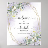 Greenery Geometric Vrijgezellenfeest Welcome Poste Poster (Voorkant)