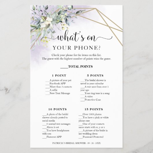 Greenery Geometric wat op uw telefoonbrochure is Flyer (Voorkant)