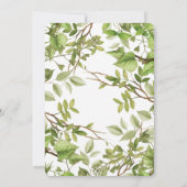 Greenery Geometric Wedding Invitations Kaart (Achterkant)