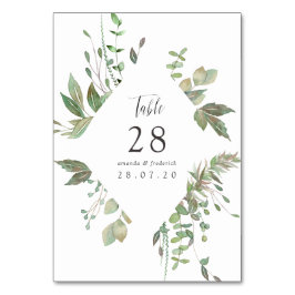 Greenery Geometric Wedding Kaart