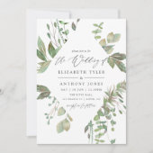 Greenery Geometric Wedding Kaart (Voorkant)