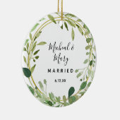 Greenery Geometric Wedding Ornament Gift (Rechts)