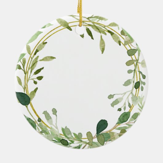 Greenery Geometric Wedding Ornament Gift (Achterkant)