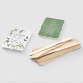 Greenery Geometric Wedding Programme Handwaaier (Niet-gemonteerd)