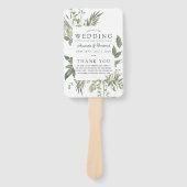 Greenery Geometric Wedding Programme Handwaaier (Voorkant)