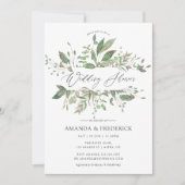 Greenery Geometric Wedding Shower Kaart (Voorkant)