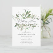 Greenery Geometric Wedding Shower Kaart (Staand voorkant)