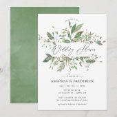 Greenery Geometric Wedding Shower Kaart (Voorkant / Achterkant)