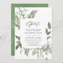 Greenery Geometric Wedding Update
