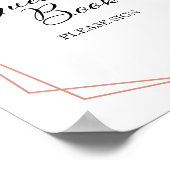Greenery Geometric White Floral Guest Book Sign Poster (Hoek)